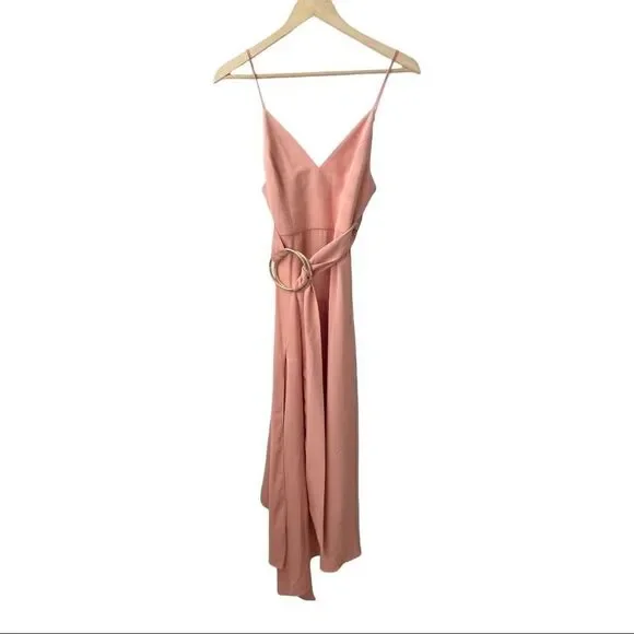 Shona Joy Zelda Dress With Ring in Dusty Pink - Picture 5 of 9